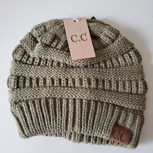 C.C. Ribbed Knit Cap, One Size